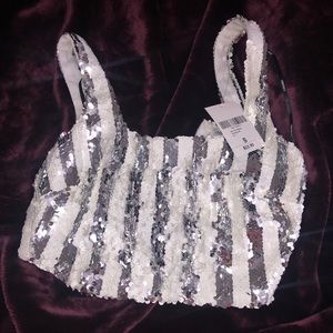Sequin crop top